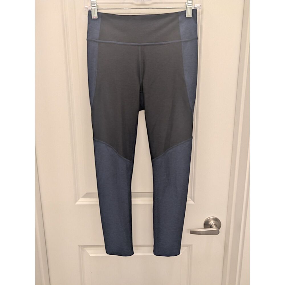 Outdoor Voices TechSweat Colorblock Leggings Womens Small Blue Black Crop